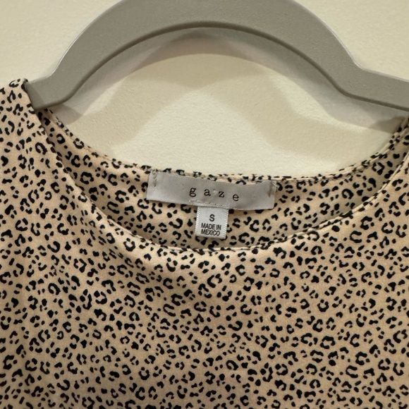 Gaze Leopard Tan One Piece Bodysuit Tank Top - Picture 3 of 8
